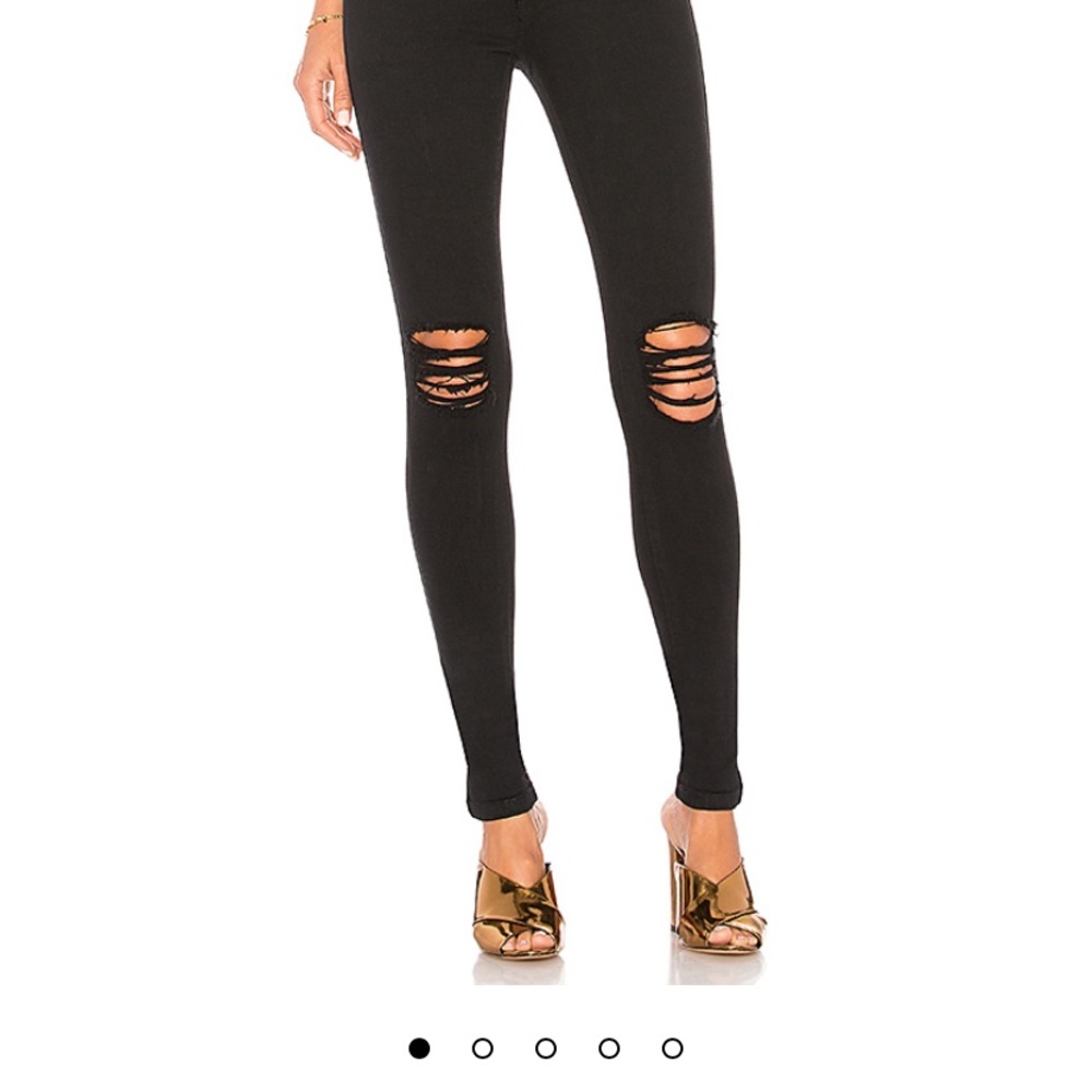 Dr. Denim black jeans with rips in the knees